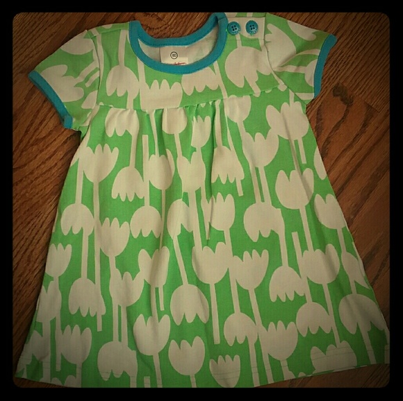 Hanna Andersson Other - *SOLD* Hanna andersson green white flower dress 80